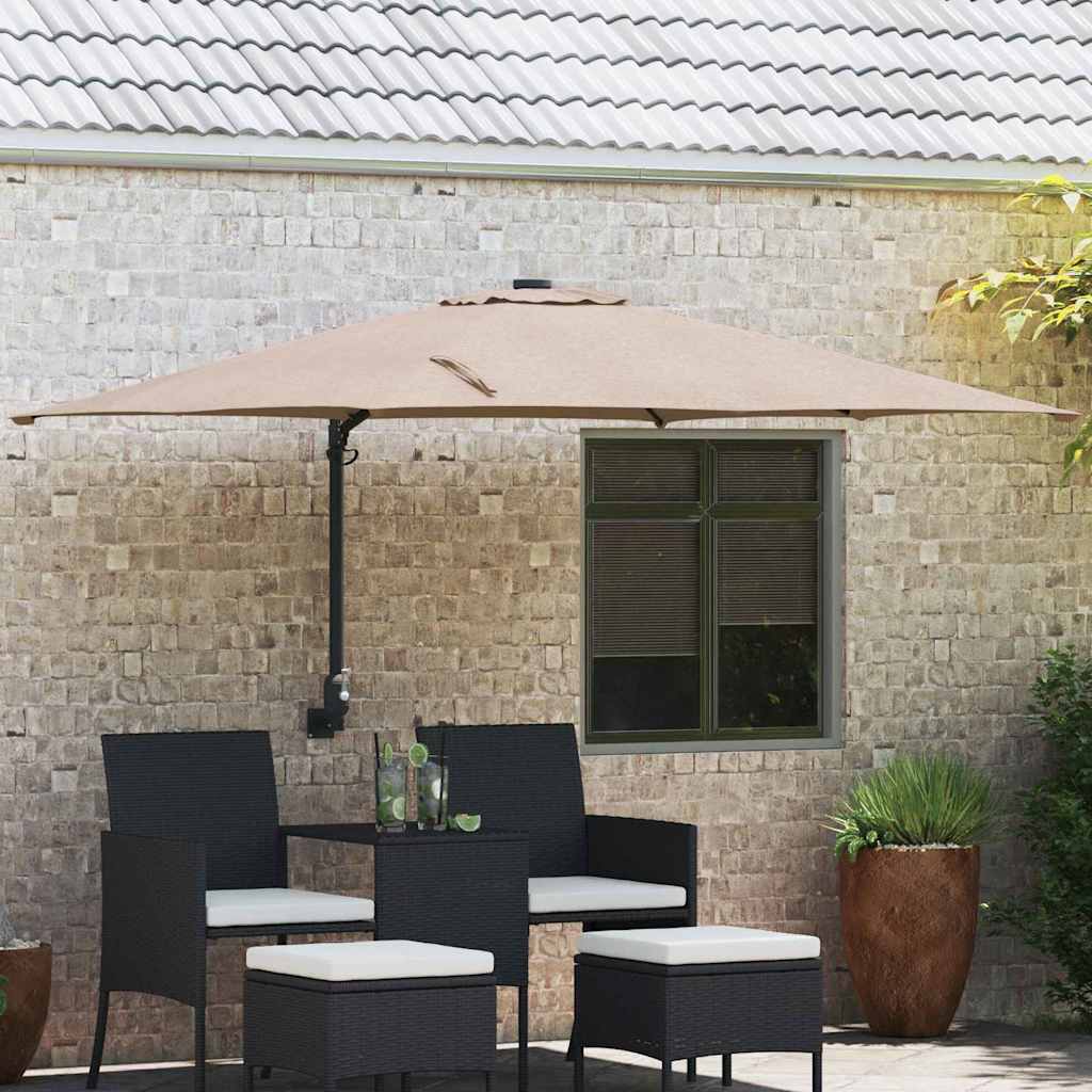 vidaXL Ομπρέλα Κήπου 248,5 x 247,5 x 160 εκ. Πολυεστέρας και Χάλυβας
