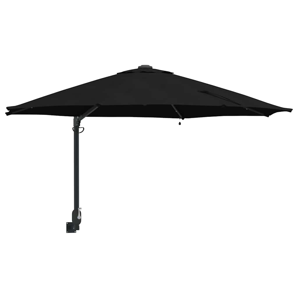 vidaXL Ομπρέλα Κήπου 248 x 248 x 148 εκ. Πολυεστέρας και Χάλυβας Μαύρο