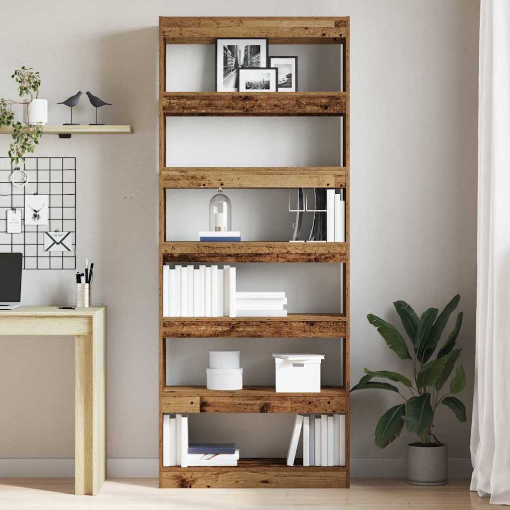 vidaXL Βιβλιοθήκη 6 επιπέδων 80 x 30 x 198 εκ Επεξεργασμένο Ξύλο