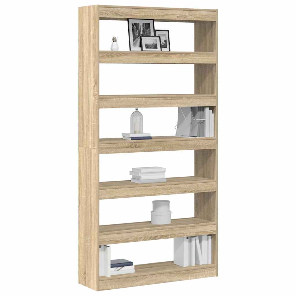 vidaXL Βιβλιοθήκη 6 επίπεδα 100 x 30 x 198 εκ. Επεξεργασμένο Ξύλο