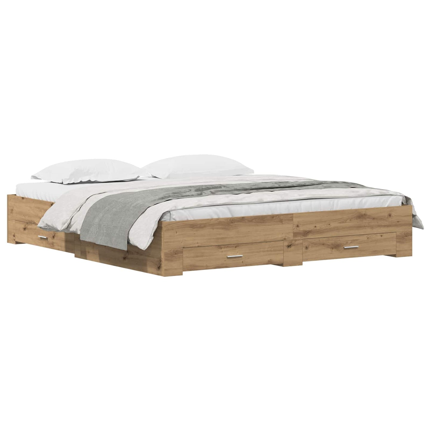 vidaXL Σκελετός Κρεβατιού Artisan Oak 180 x 200 cm Επεξεργασμένο Ξύλο