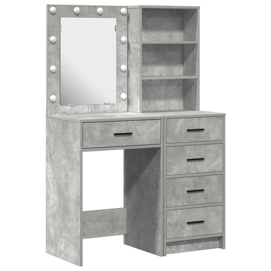 vidaXL Τραπέζι περιποίησης με συρτάρι 2 pcs Γκρι 50 x 41 x 135 εκ