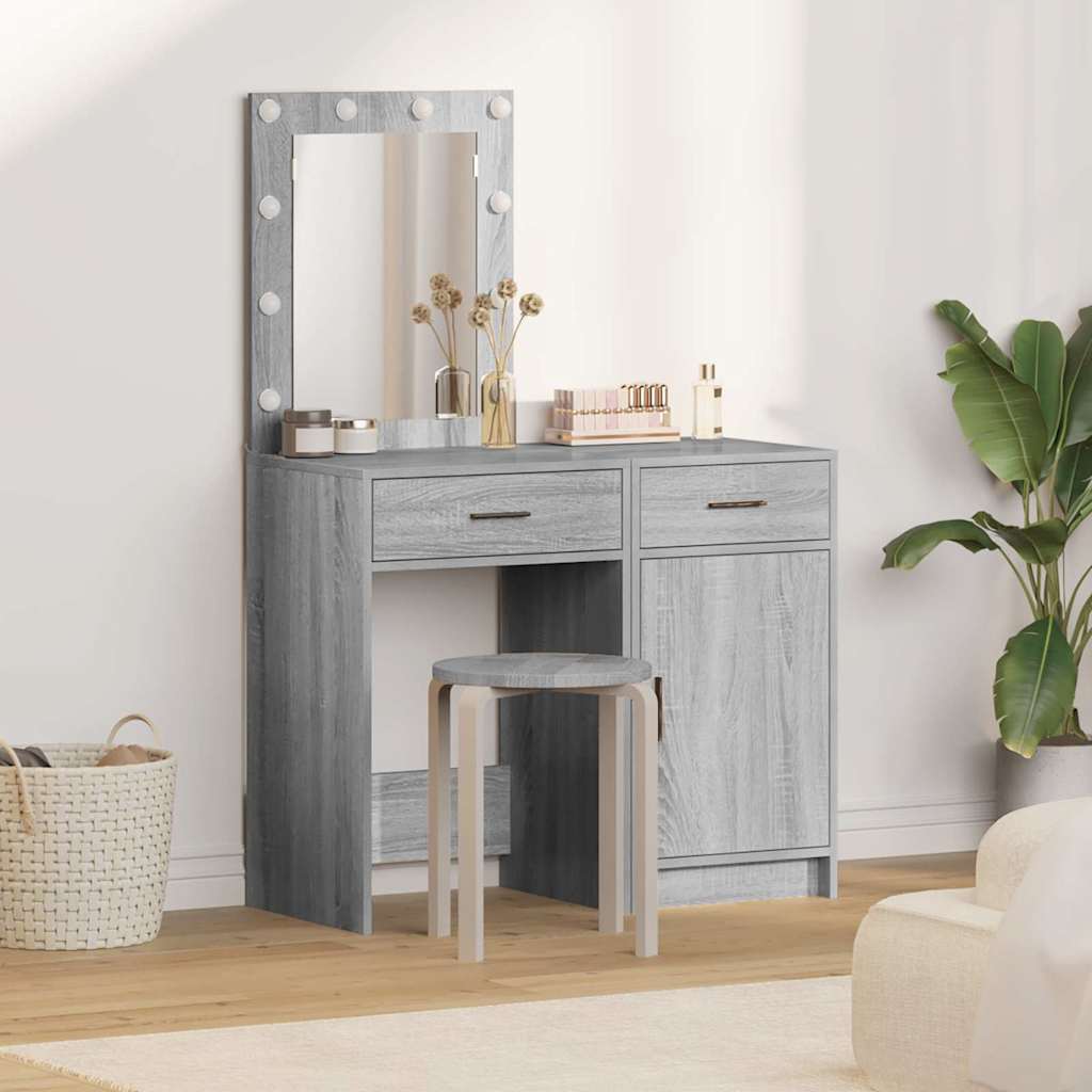 vidaXL Τραπέζι περιποίησης 2 τμχ. Γκρι 50 x 41 x 135 εκ