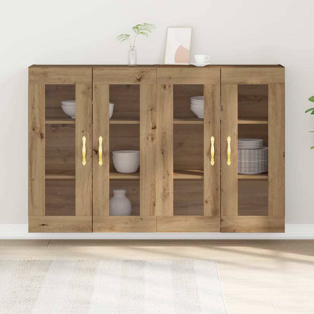 vidaXL Τοίχου Ντουλαπίων 2 τεμ από Artisan Oak 69,5 x 34 x 90 εκ.