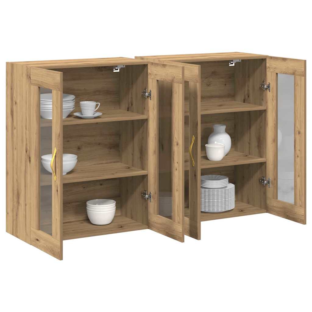 vidaXL Τοίχου Ντουλαπίων 2 τεμ από Artisan Oak 69,5 x 34 x 90 εκ.