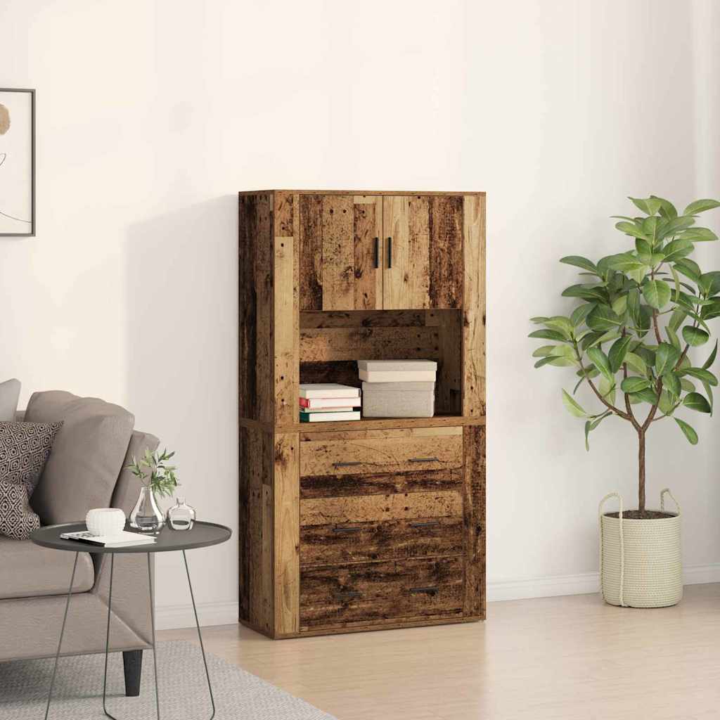 vidaXL Μπουφές Παλαιό ξύλο 80 x 33 x 150 εκ Επεξεργασμένο ξύλο