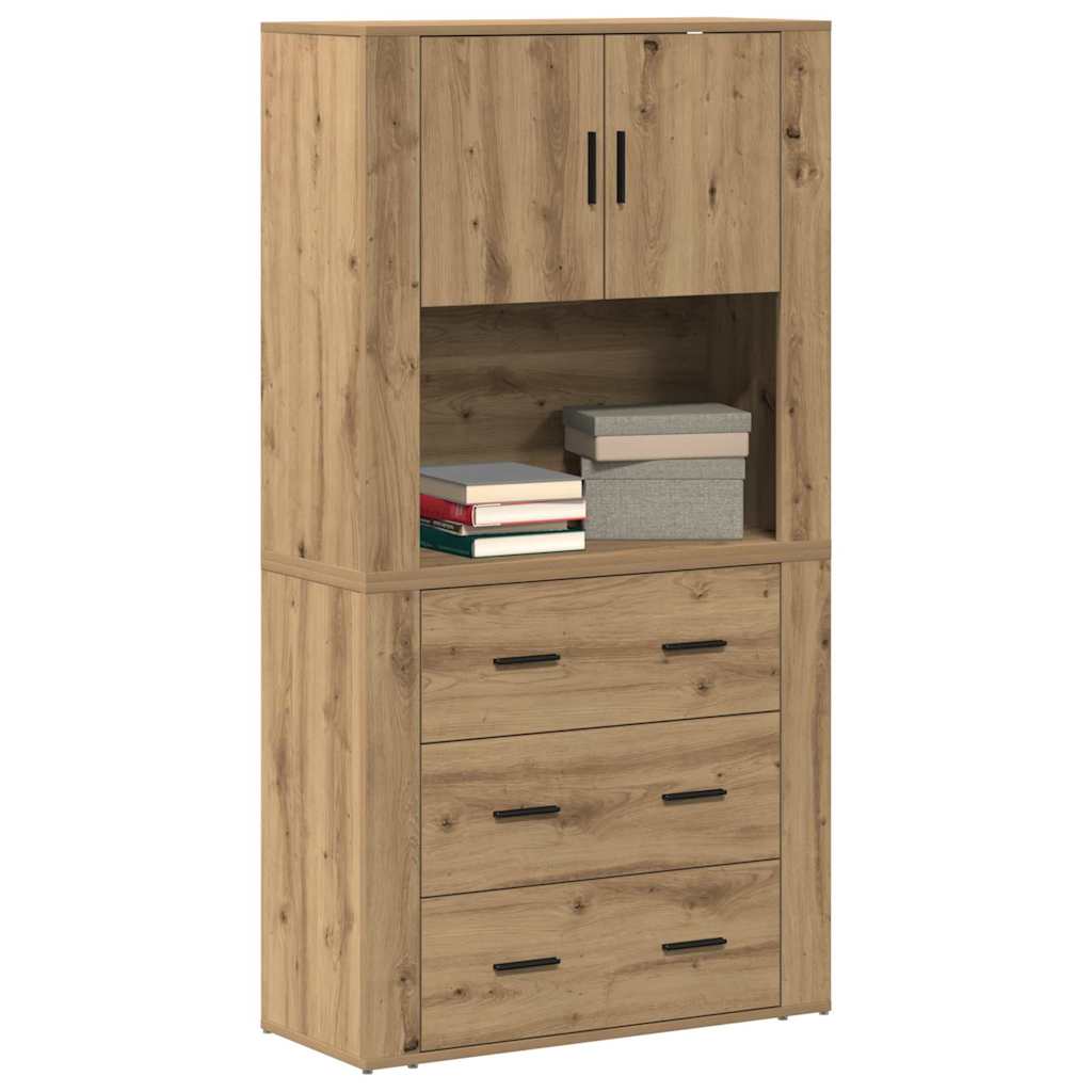 vidaXL Highboard Artisan Oak 80 x 33 x 150 εκ Επεξεργασμένο ξύλο