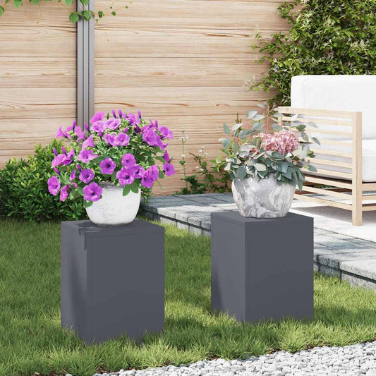 vidaXL Βάση φυτών 2 τεμ. Ανθρακί 24 x 24 x 35 εκ.