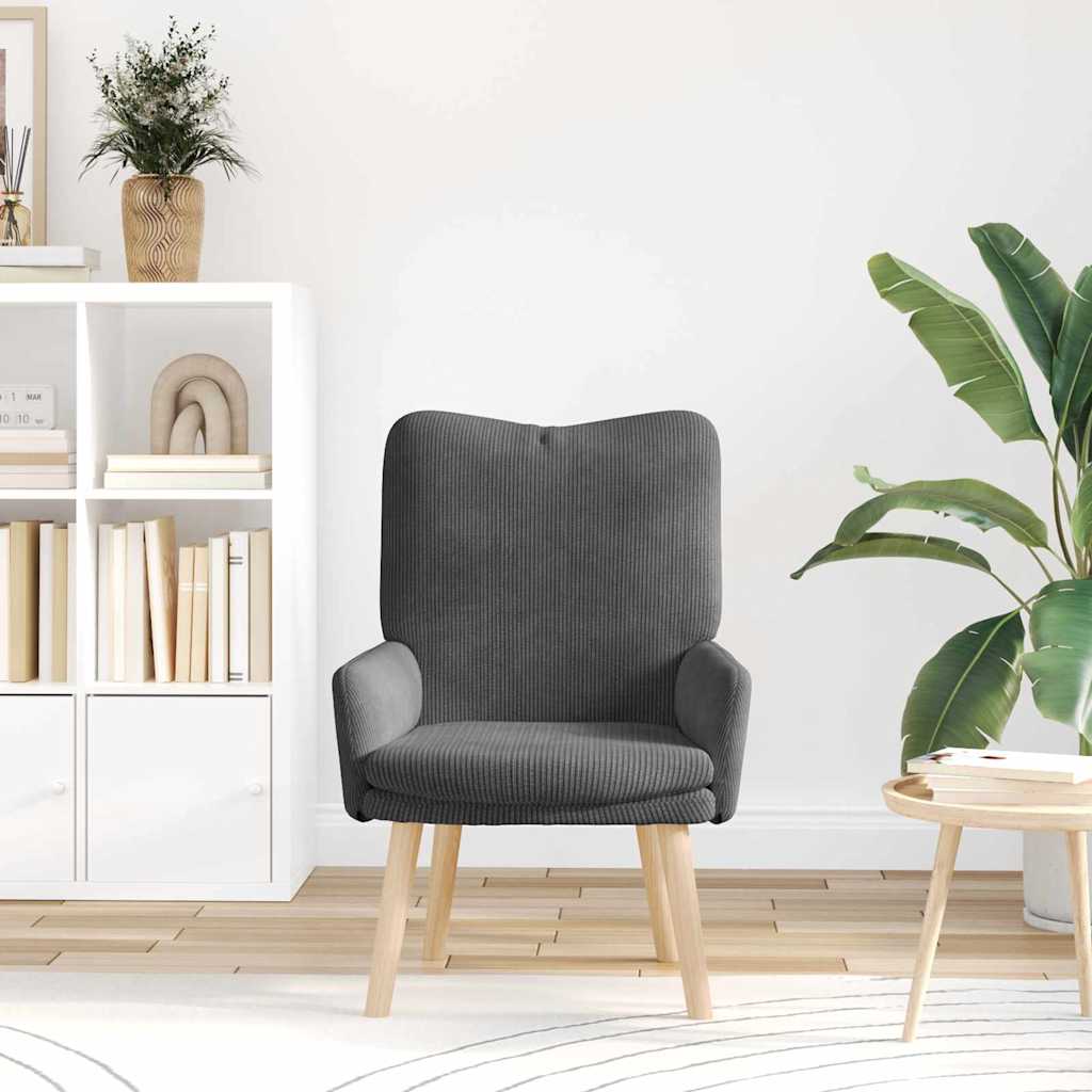 vidaXL Πολυθρόνα Σκούρο Γκρι 63 x 67 x 94 εκ. ύφασμα