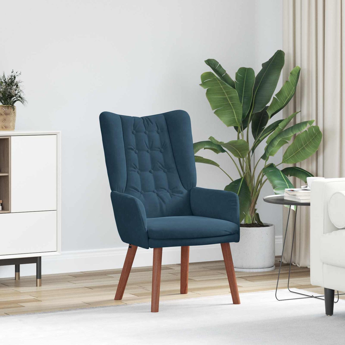 vidaXL Πολυθρόνα Μπλε 63 x 67 x 94 εκ. Βελούδο