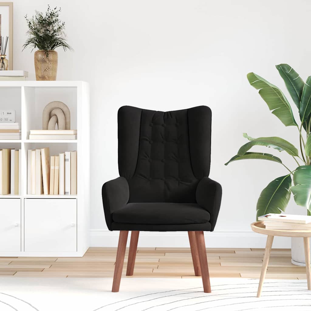 vidaXL Πολυθρόνα Μαύρο 63 x 67 x 94 εκ. Βελούδο