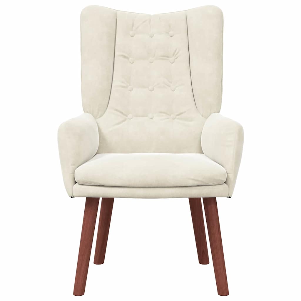 vidaXL Πολυθρόνα Κρεμ 63 x 67 x 94 εκ. Βελούδο