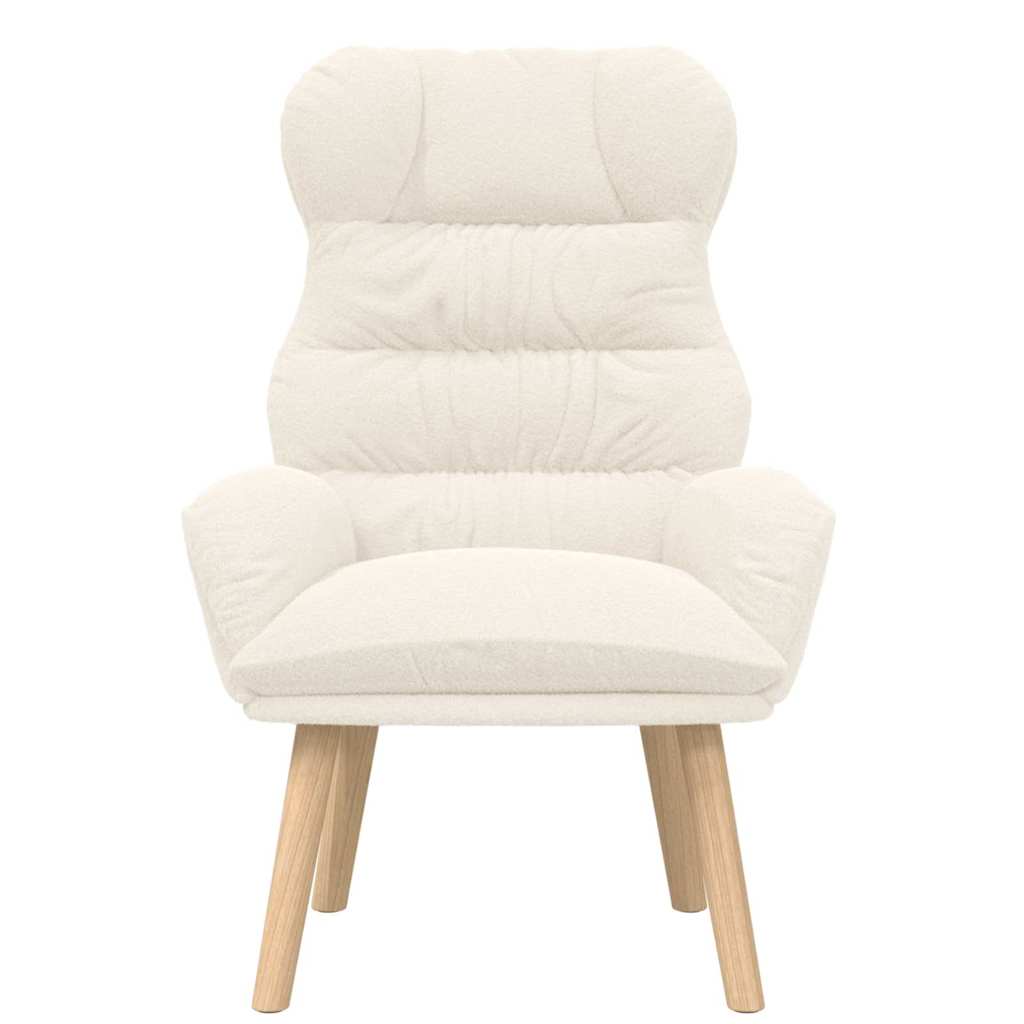 vidaXL Πολυθρόνα Κρεμ 69 x 74 x 93 εκ. Υφάσματος Sherpa