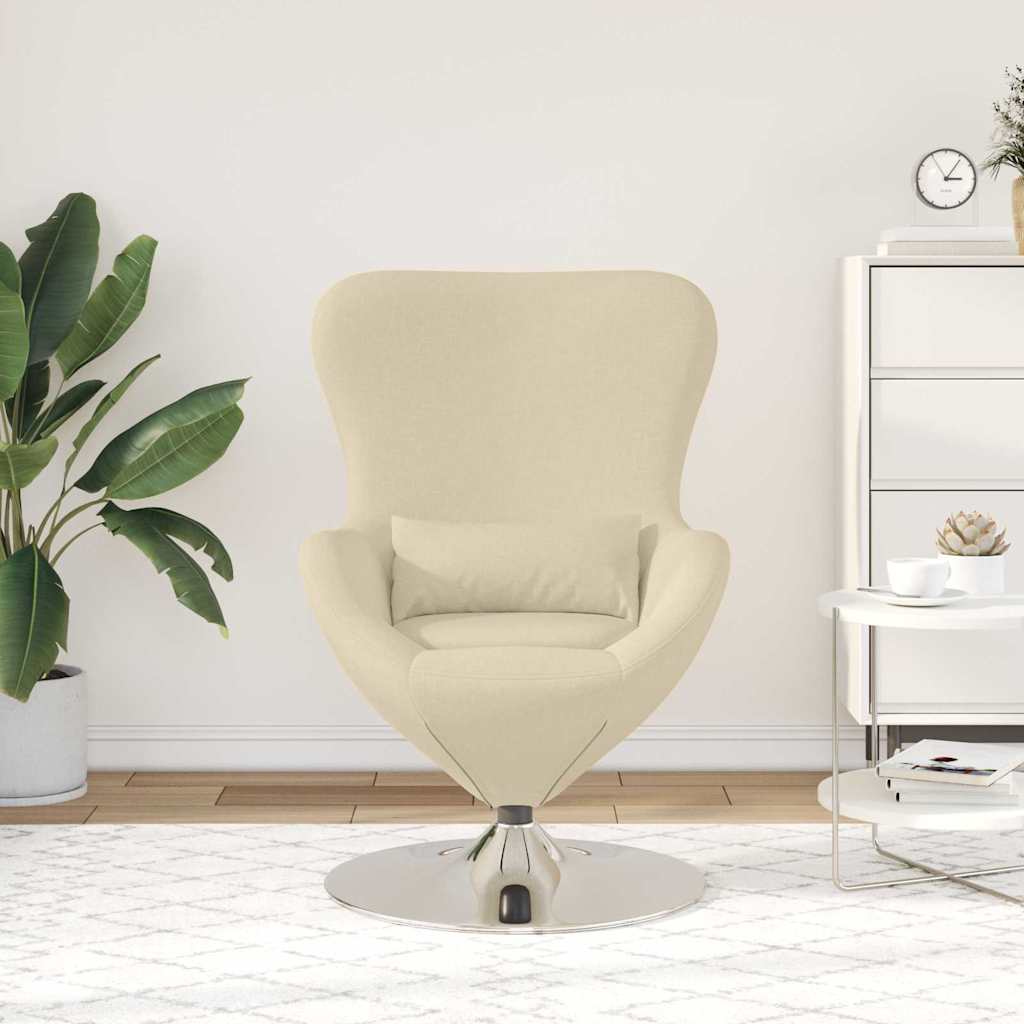 vidaXL Κάθισμα-αυγό Κρεμ 63 x 73 x 90 εκ ύφασμα