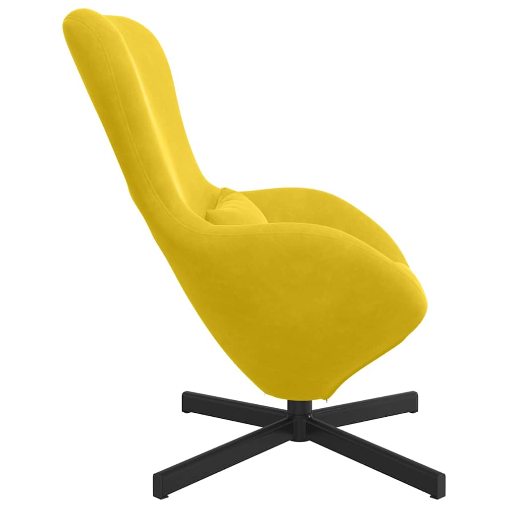 vidaXL Κάθισμα-αυγό Κίτρινο 63 x 73 x 90 εκ Βελούδο