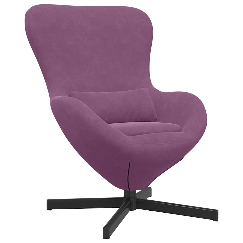 vidaXL Κάθισμα-αυγό Μοβ 63 x 73 x 90 εκ Βελούδο