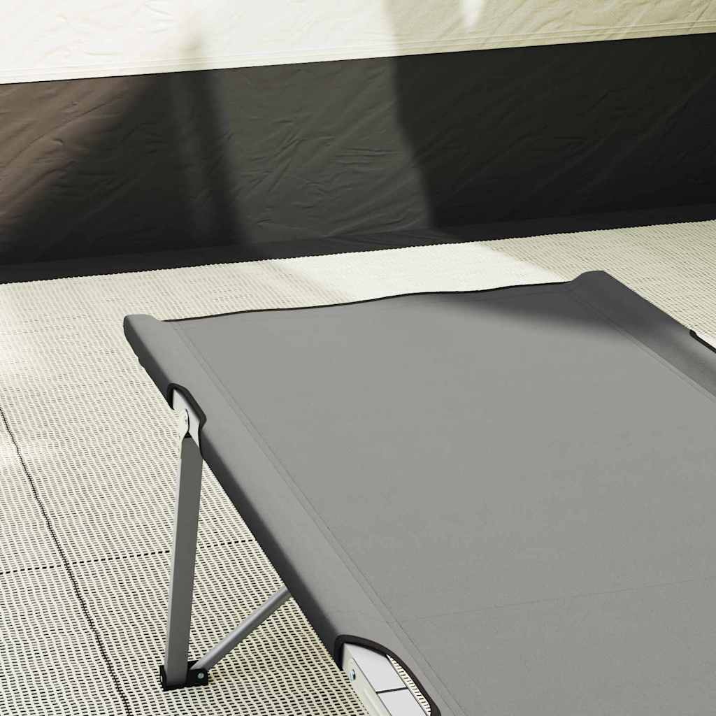 vidaXL Αναδιπλούμενο Κρεβάτι Κάμπινγκ Γκρι 62 x 194 x 42 εκ.