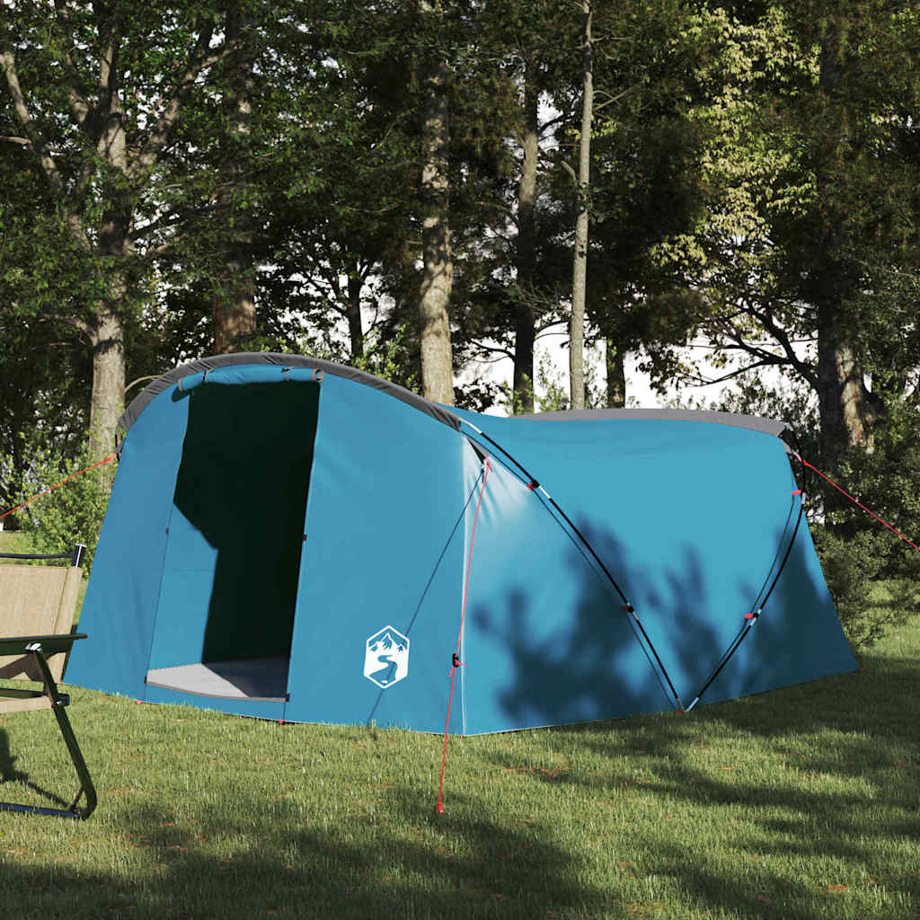 vidaXL Σκηνή τούνελ με στέγη Μπλε και Γκρι 318 x 275 x 140 εκ.