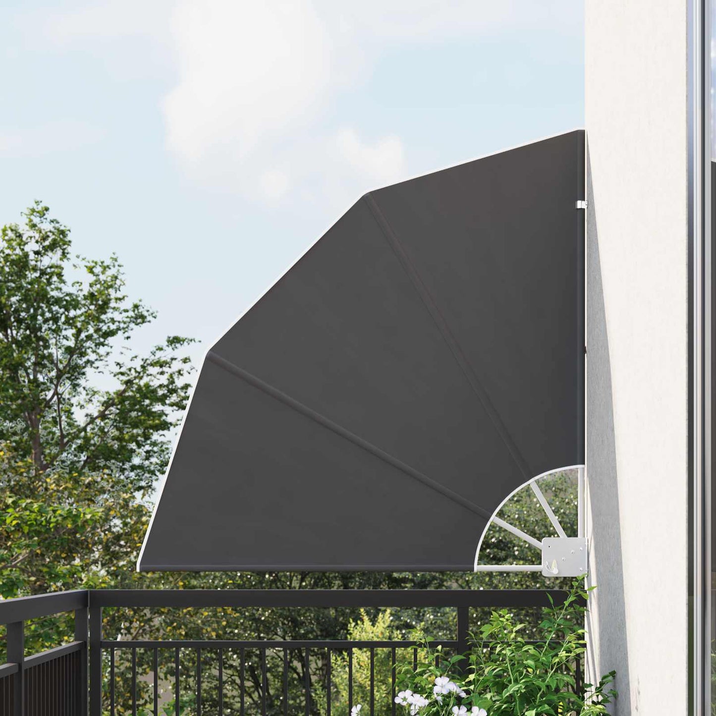 vidaXL Αδιάφανο σκίαστρο μπαλκονιού 115 x 115 cm