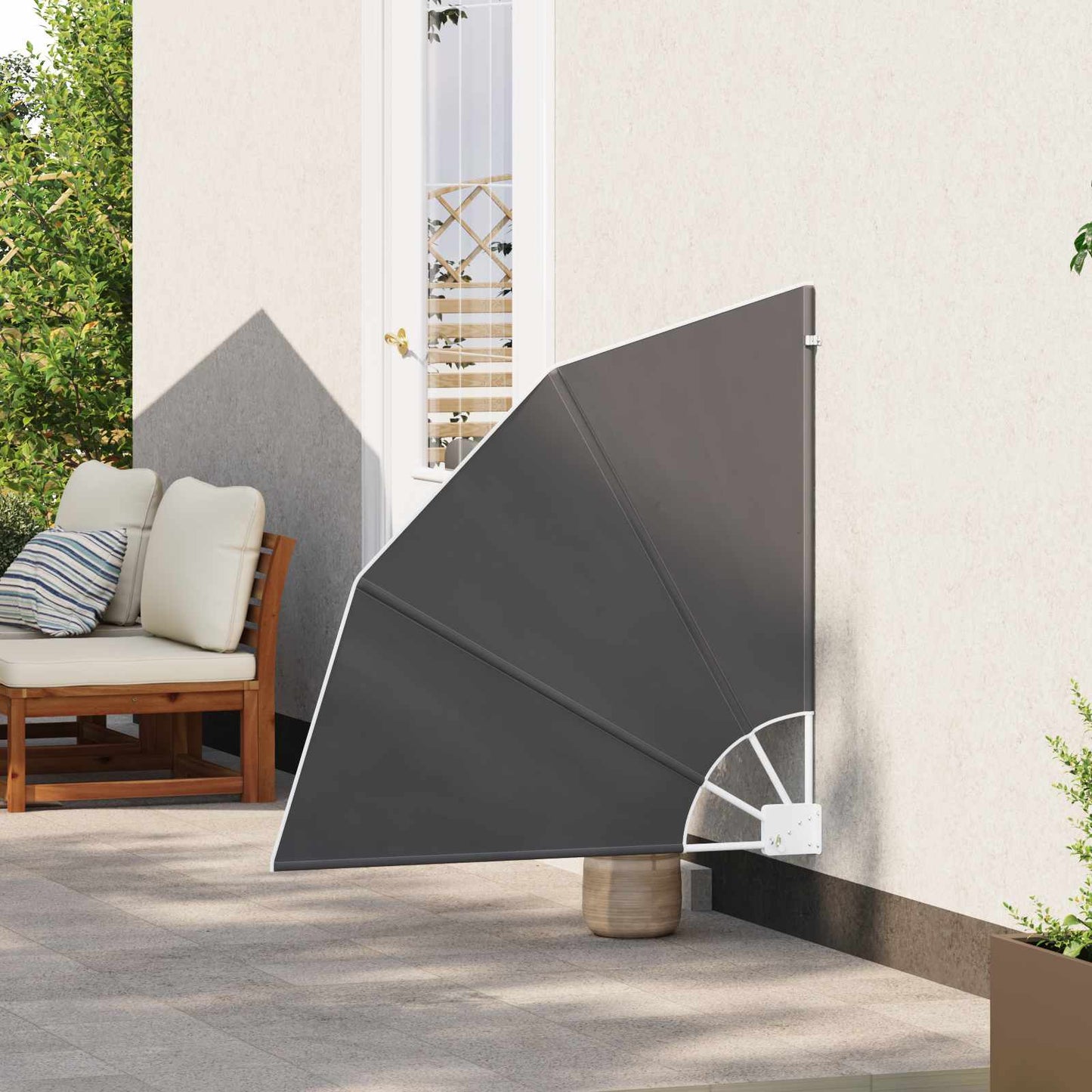 vidaXL Αδιάφανο σκίαστρο μπαλκονιού 115 x 115 cm
