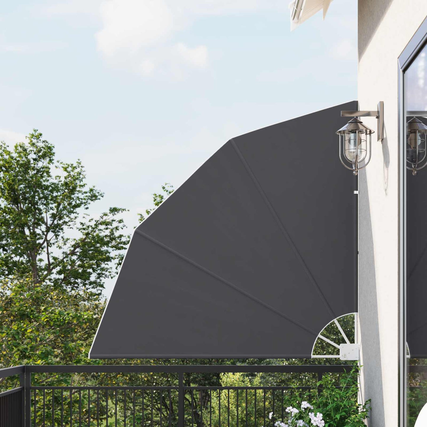 vidaXL Αδιάφανο σκίαστρο μπαλκονιού 140 x 140 cm