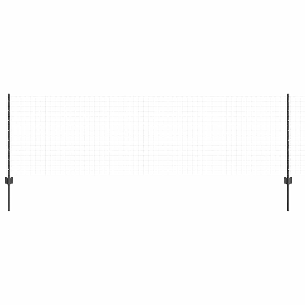 vidaXL Ενσωματωμένος Πόλος Φράχτη 5 τεμ. Γκρι 120 cm