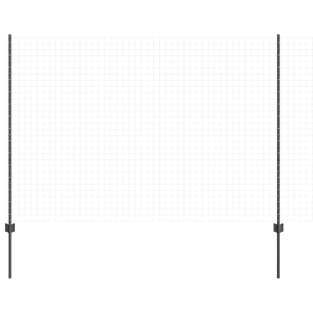 vidaXL Στύλος Περιφράξεων 11 pcs Γκρι 160 cm Ατσάλι
