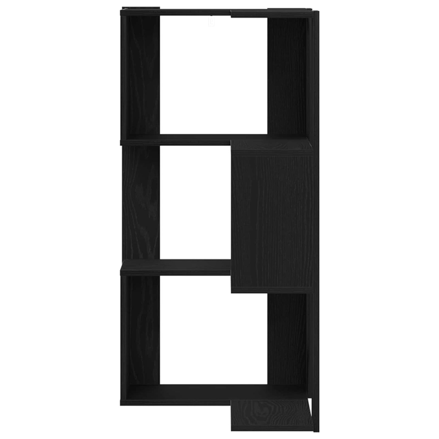 vidaXL Γωνιακή Βιβλιοθήκη Μαύρη δρυς 50 x 50 x 102 εκ