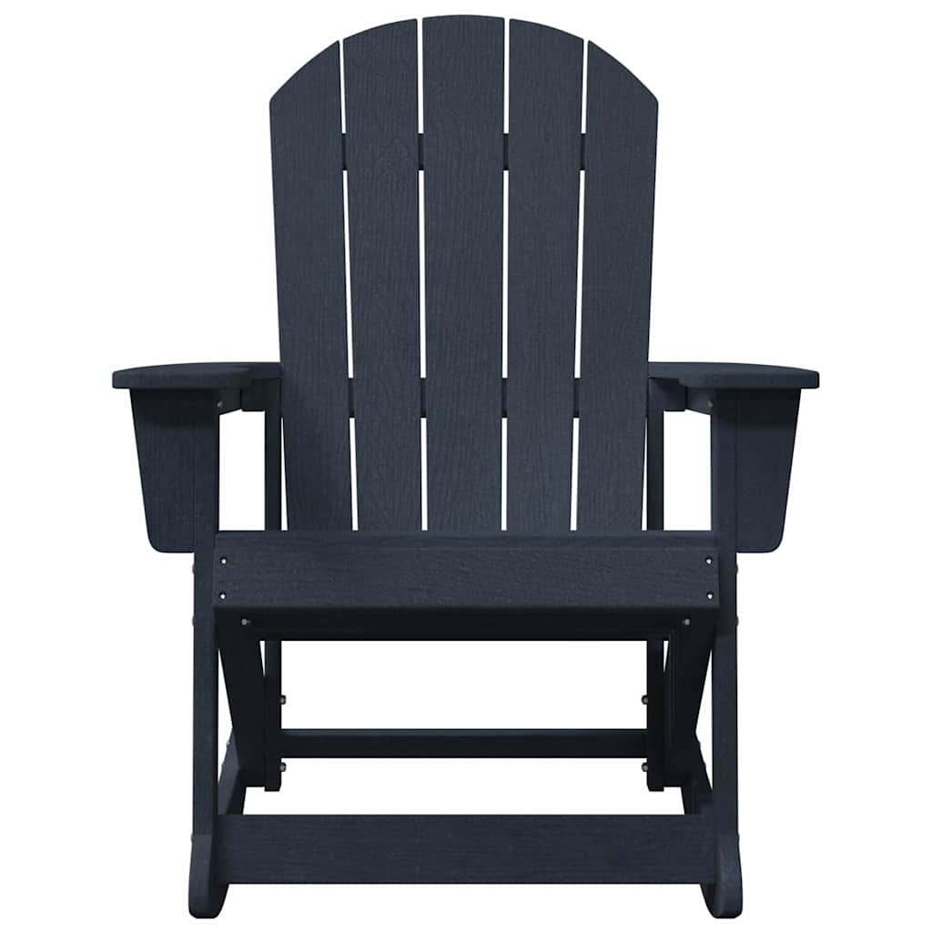 vidaXL Καθιστική Καρέκλα Ροκ Adirondack Σκούρο μπλε HDPE