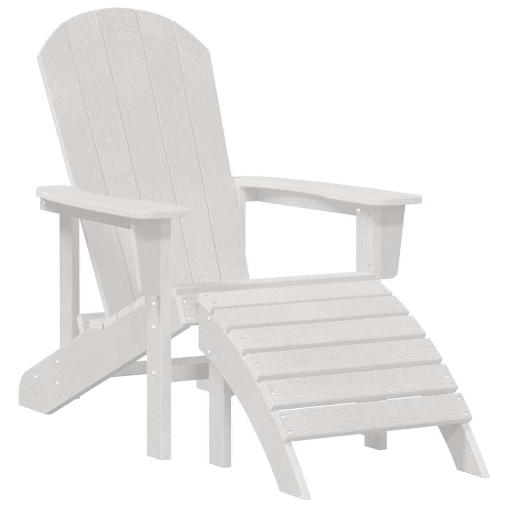 vidaXL Καρέκλα Adirondack Λευκό HDPE