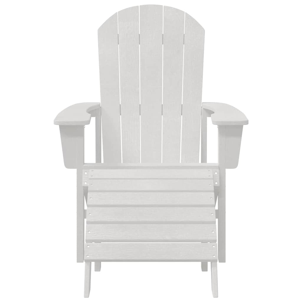 vidaXL Καρέκλα Adirondack Λευκό HDPE
