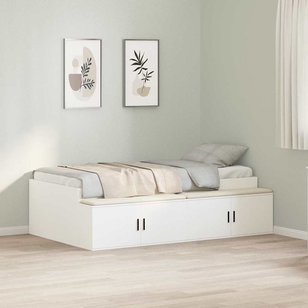 vidaXL Σκελετός Κρεβατιού Λευκό 70 x 190 cm Επεξεργασμένο Ξύλο