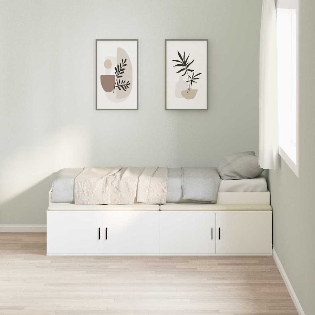 vidaXL Σκελετός Κρεβατιού Λευκό 70 x 190 cm Επεξεργασμένο Ξύλο