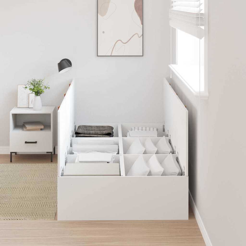vidaXL Κρεβάτι αποθήκης λευκό 90x190 cm