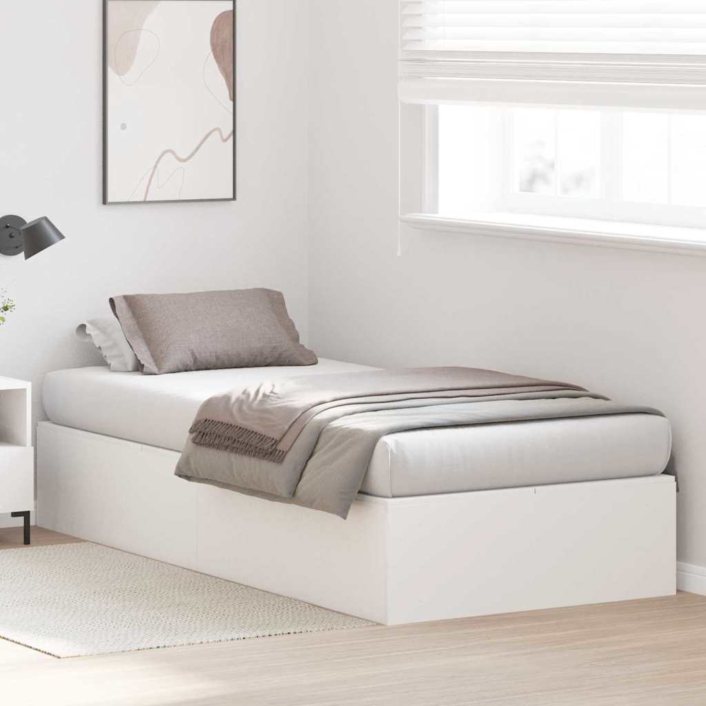 vidaXL Κρεβάτι αποθήκης λευκό 90x190 cm