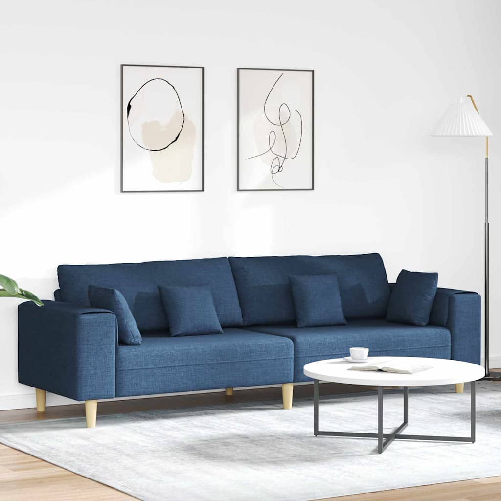 vidaXL Καναπές Μπλε 250 x 77 x 76 εκ. ύφασμα