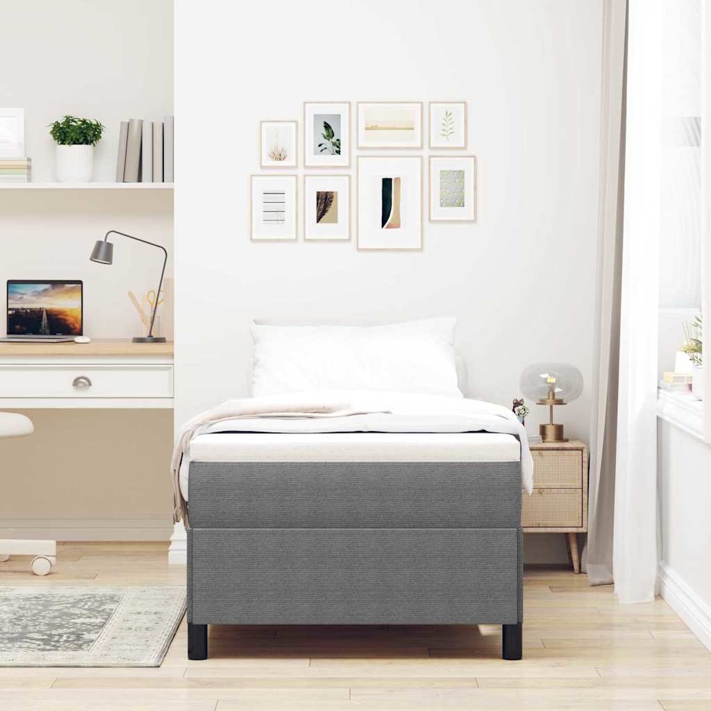 vidaXL Κρεβάτι με ελατήρια Ανοιχτό γκρι 80 x 200 cm