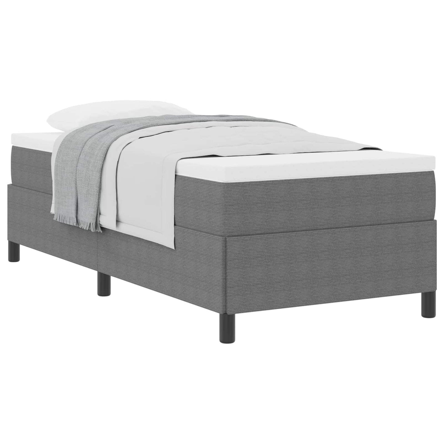 vidaXL Κρεβάτι με ελατήρια Ανοιχτό γκρι 80 x 200 cm