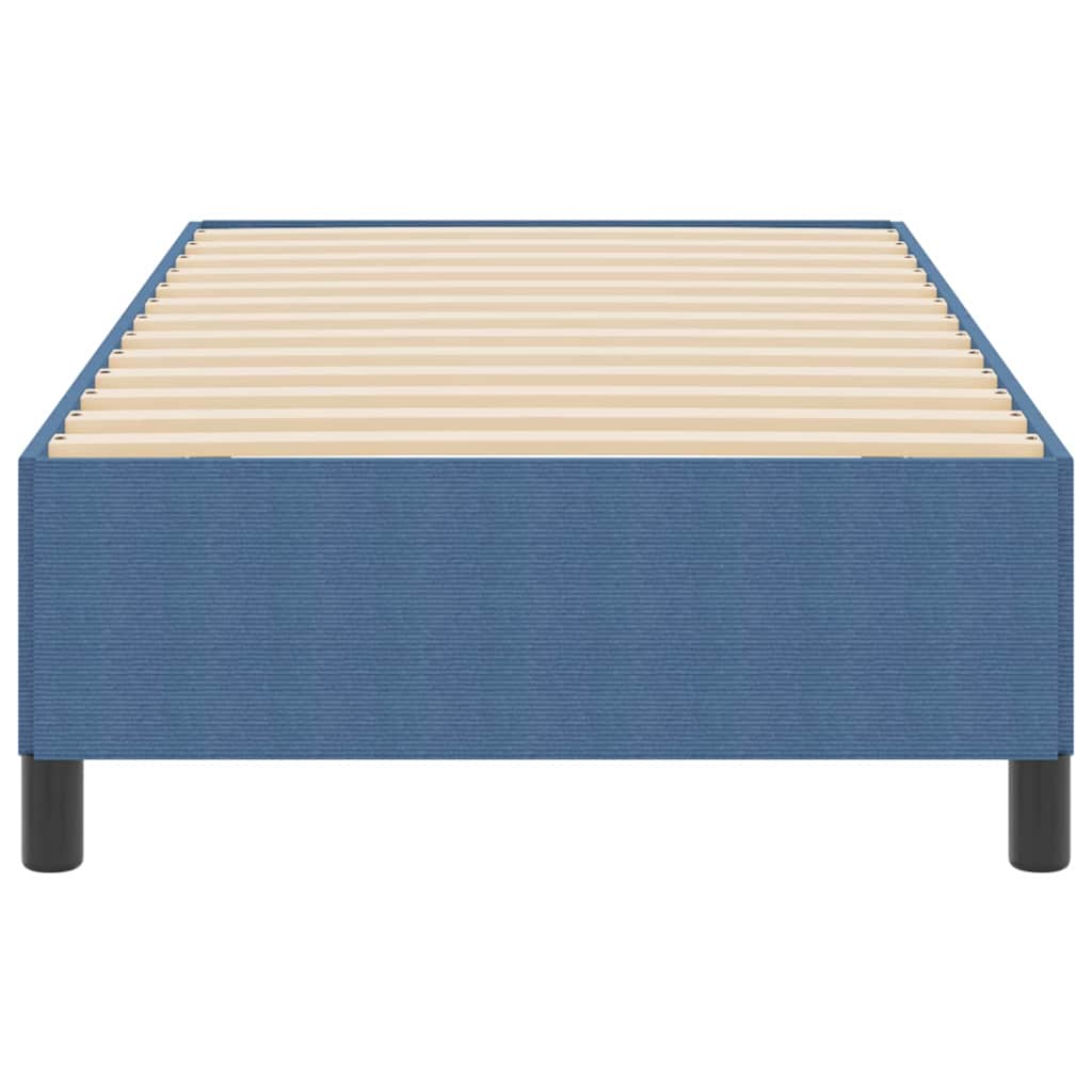 vidaXL Κρεβάτι με ελατήρια Μπλε 90 x 200 cm Υφασμάτινο Κορντουρά