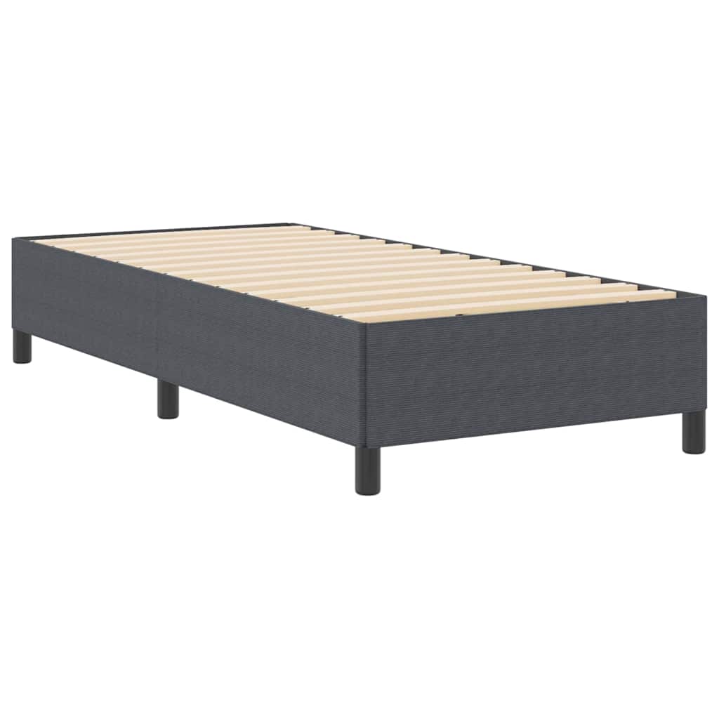 vidaXL Κρεβάτι με ελατήρια Σκούρο Γκρι 100 x 200 cm