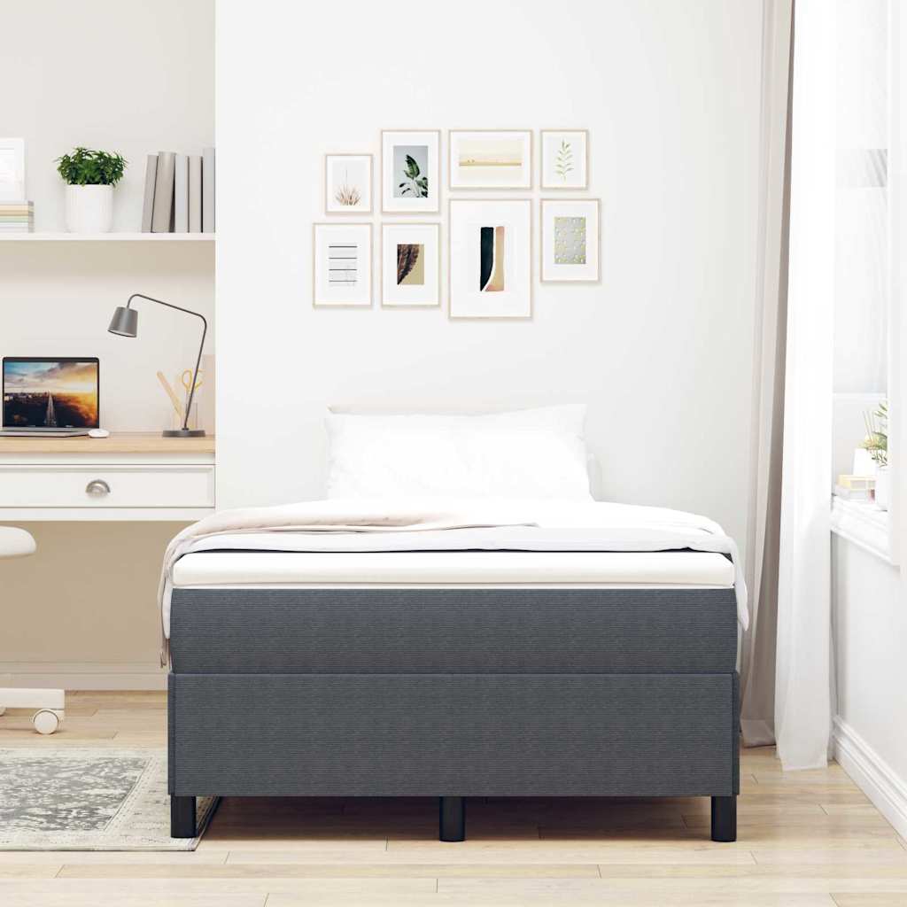 vidaXL Κρεβάτι με ελατήρια Σκούρο Γκρι 120 x 190 cm