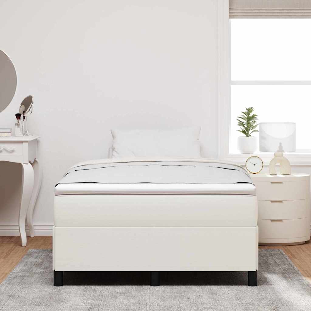 vidaXL Κρεβάτι με ελατήρια Κρεμ 120 x 200 cm Υφασμάτινο Κορντουρά