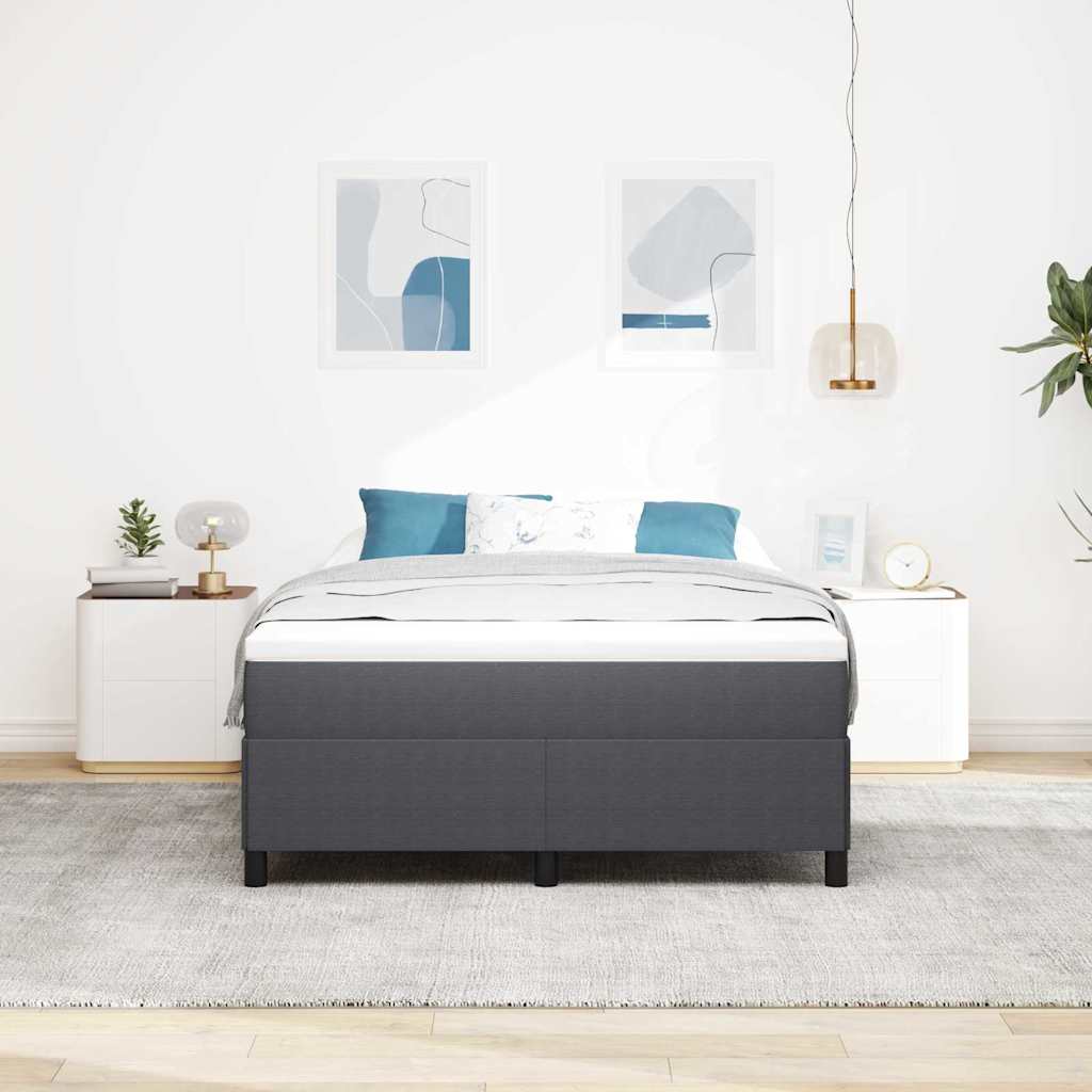 vidaXL Κρεβάτι με ελατήρια Σκούρο Γκρι 140 x 200 cm
