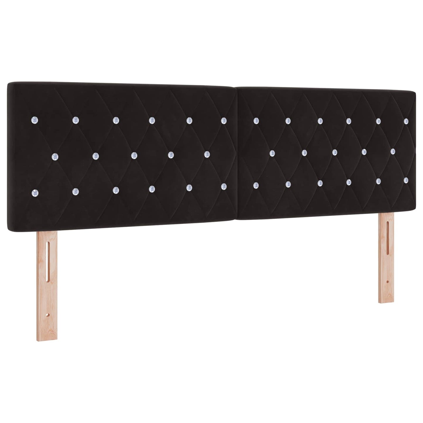 vidaXL Κεφαλάρι Μαύρο 160 cm Βελούδο
