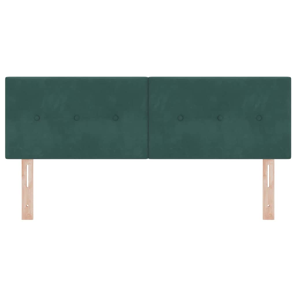 vidaXL Κεφαλάρι Σκούρο Πράσινο 144 cm Βελούδο