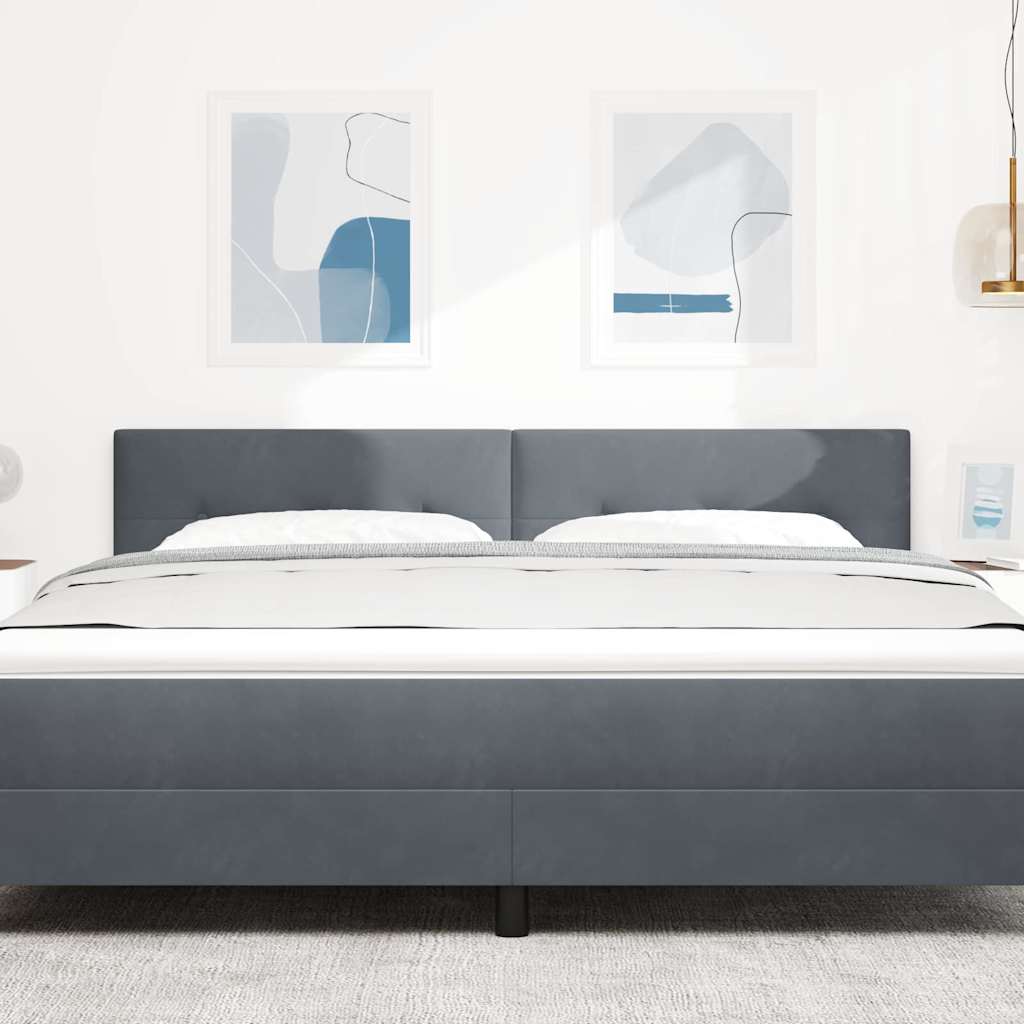 vidaXL Κεφαλάρι Σκούρο Γκρι 180 cm Βελούδο
