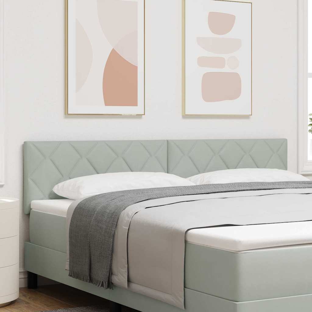 vidaXL Κεφαλάρι Ανοιχτό γκρι 180 cm Βελούδο