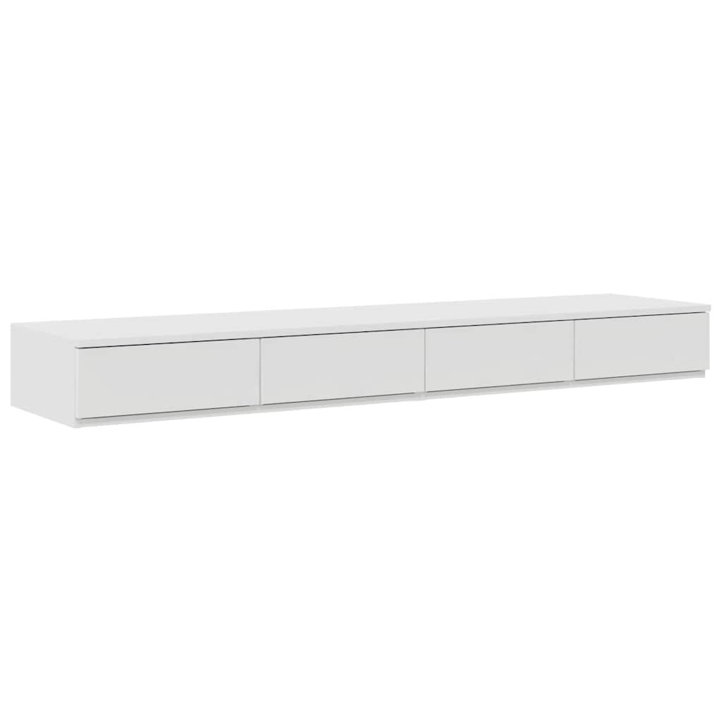 vidaXL Συρτάρια κρεβατιού Λευκό 135 x 36,5 x 16,5 εκ
