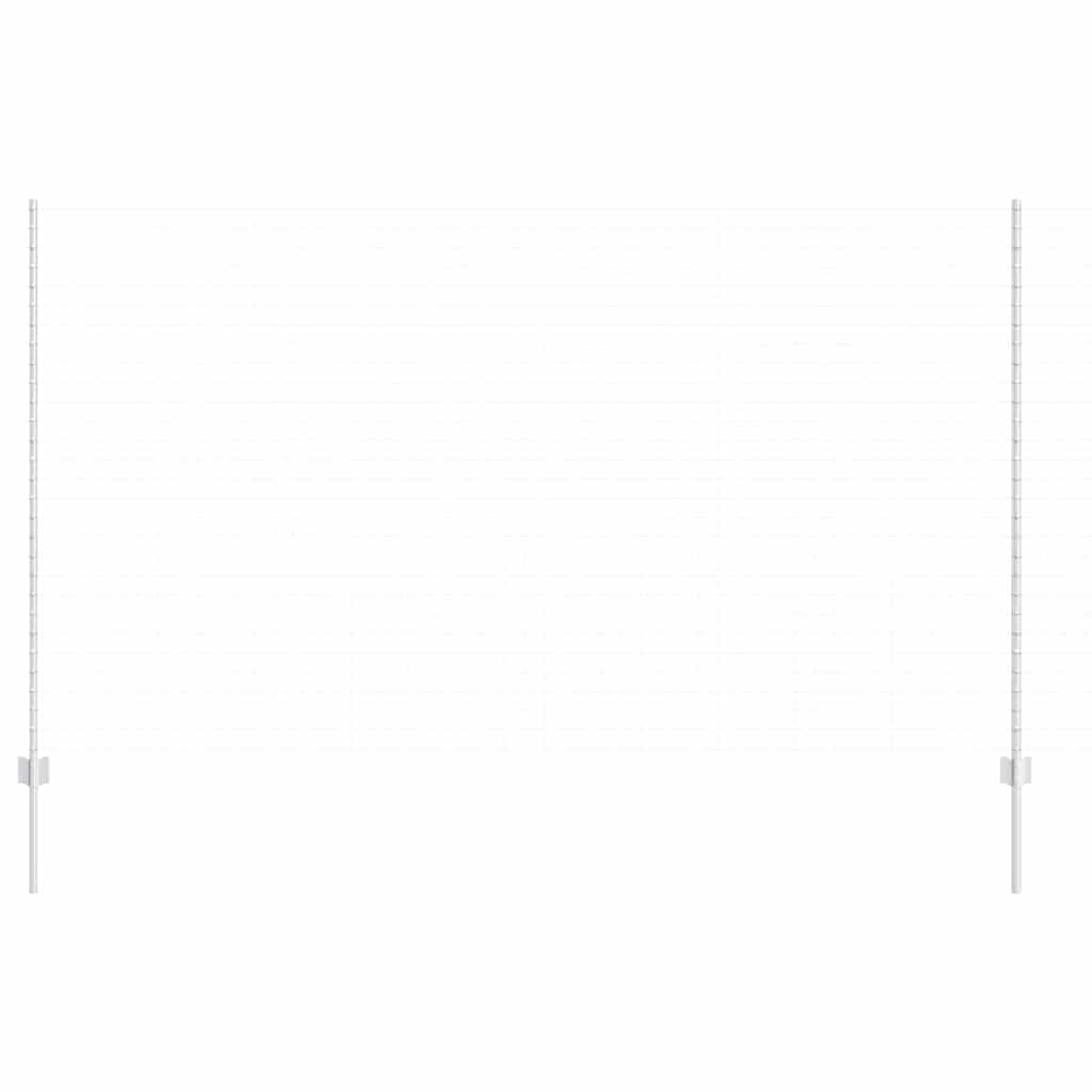 vidaXL Πό posts φράχτη 44 pcs Ασημί 200 cm Ατσάλι