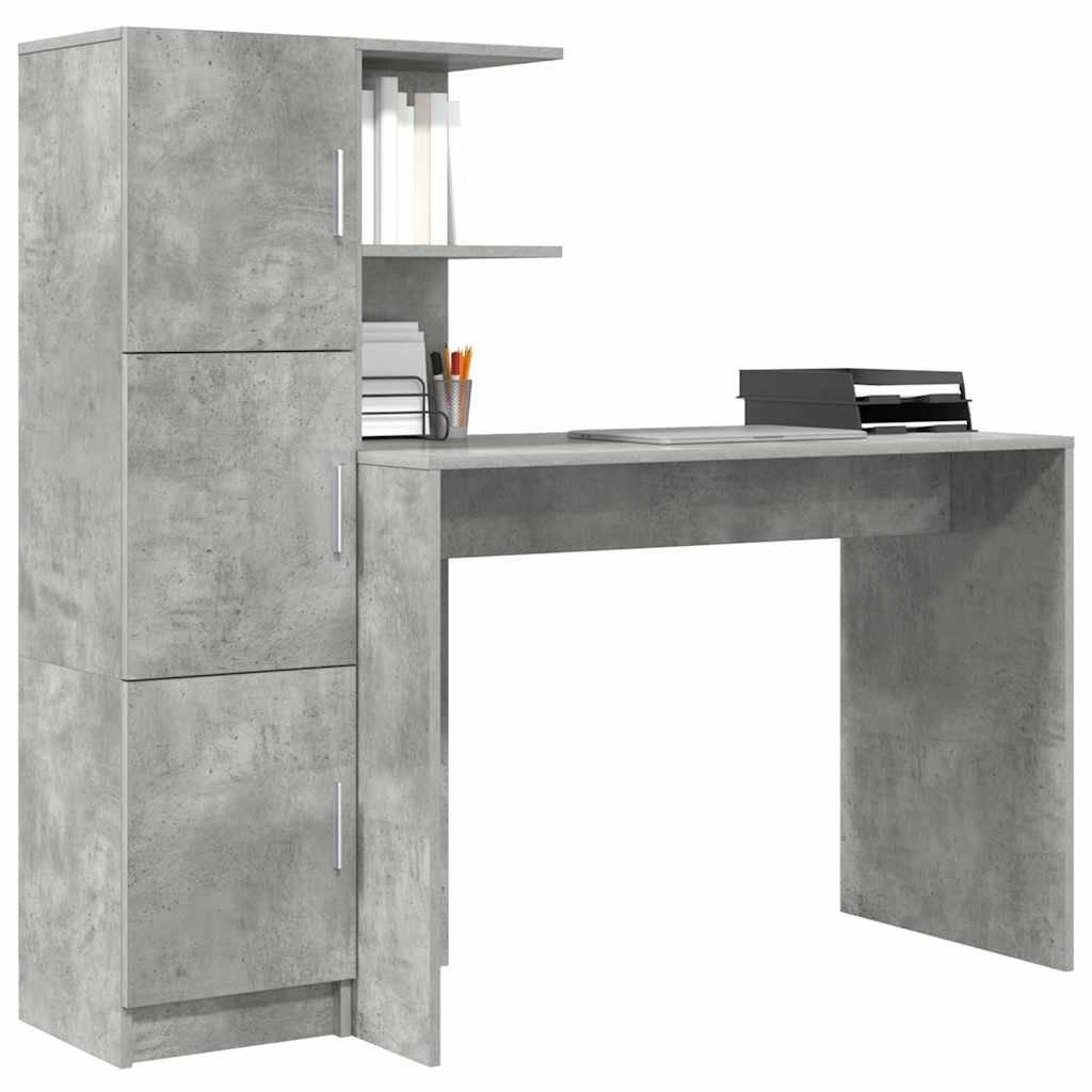 vidaXL Γραφείο Σκυρόδεμα Γκρι 133.5 x 50 x 124 εκ. 2 τμχ.